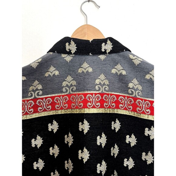 Vintage SAG HARBOR WOMEN'S TAPESTRY BROCADE JACKET FLEUR DE LIS PATTERN SZ 10 - Picture 8 of 10